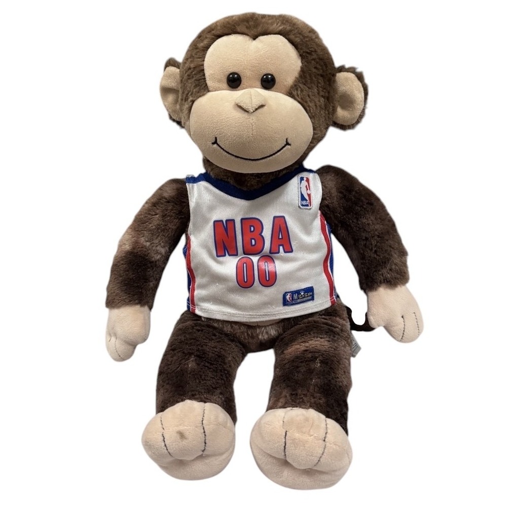 Build-A-Bear Large Monkey Plushie 15in Brown NBA Basketball Stuffed‎ Animal